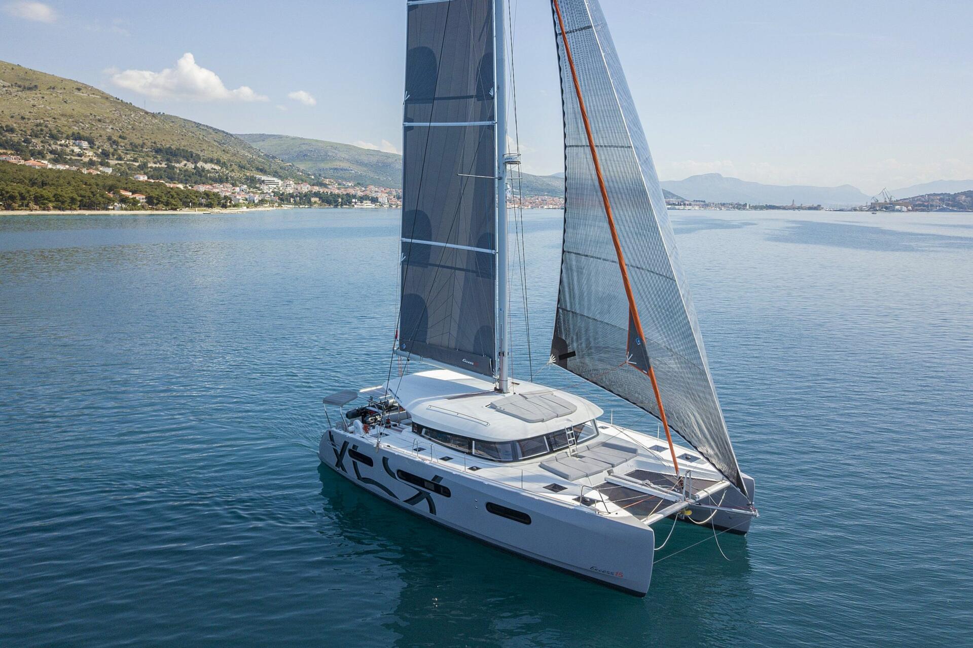 Catamaran Excess 15 available for charter from Seget Donji, Croatia